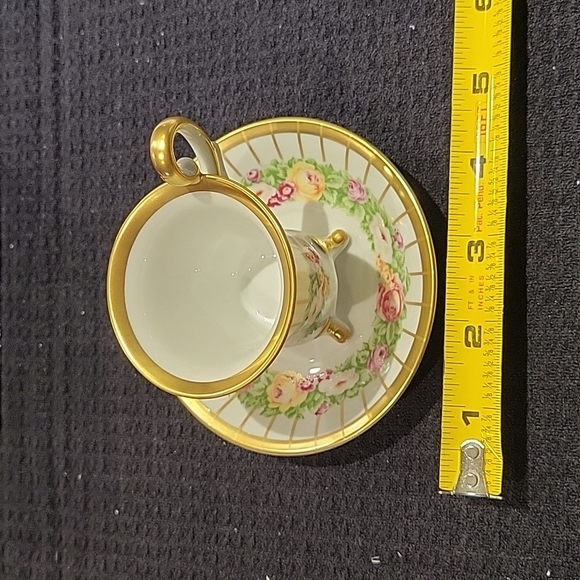 Weimar Footed Demitasse cup w Saucer - Picture 4 of 6